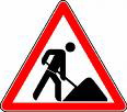 Baustellenschild